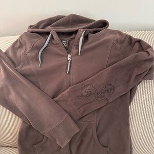 REI Women's Charcoal Gray Fleece Zip Hoodie